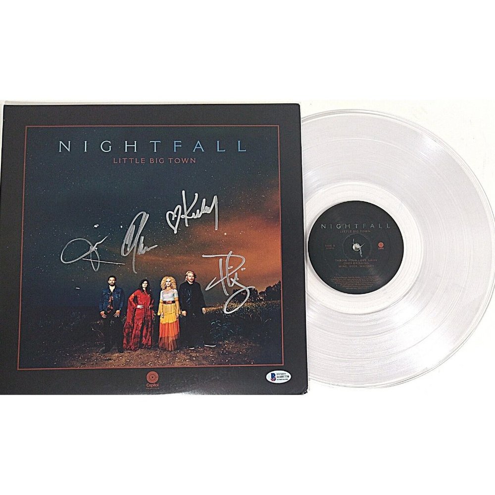 Little Big Town Signed Nightfall Vinyl Record Album Cover Beckett Autographed